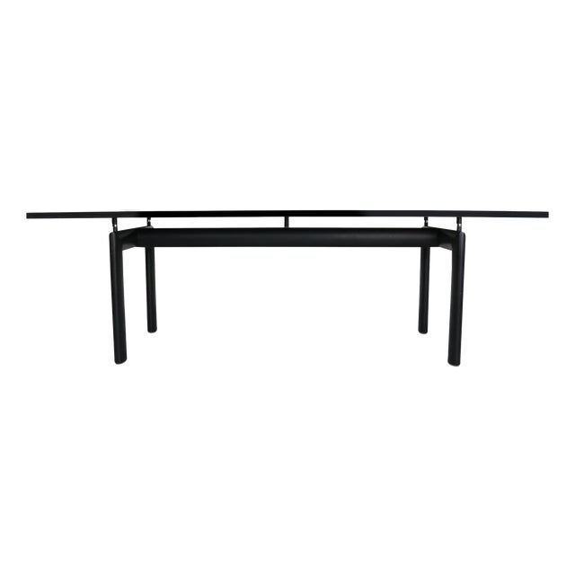 LC6 Dining Table in Glass and Metal by Le Corbusier for Cassina, 1990s For Sale