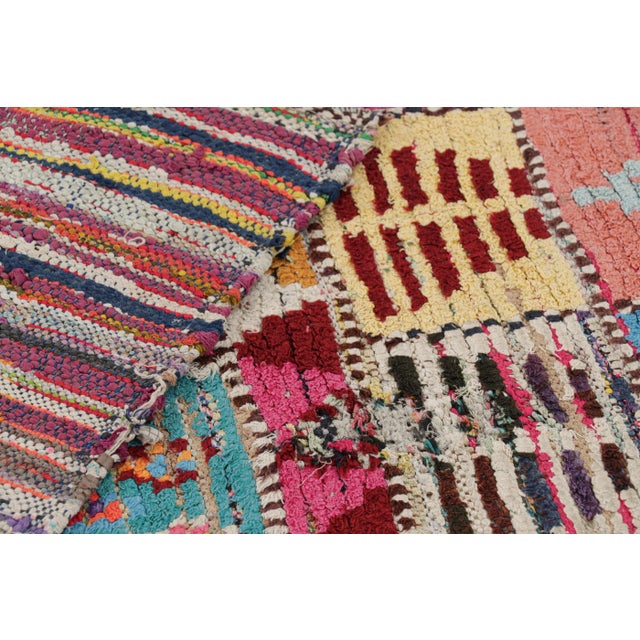 Textile Vintage Azilal Moroccan Rug With Colorful Geometric Patterns, From Rug & Kilim For Sale - Image 7 of 7
