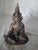 Bronze Vintage Sino-Tibetan Cast Bronze Guardian King or Deity Sculpture on Lotus Base For Sale - Image 8 of 10