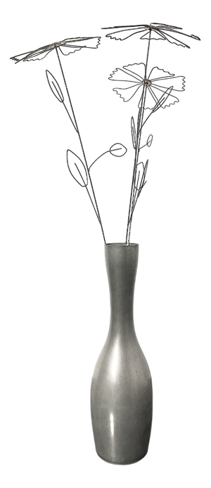 Vintage Italian Vase in Pewter by Peltro Cesare, 1970s