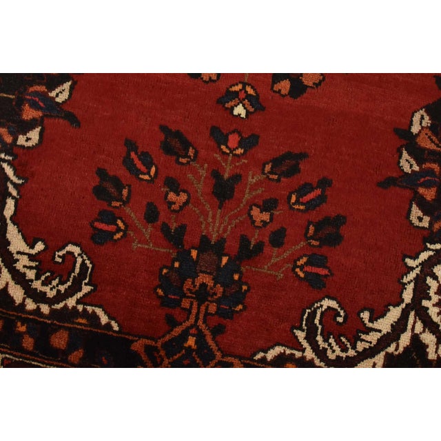 1990s Baloch Rug 7’4” X 10’2” Red Wool Vintage Traditional Hand-Knotted Carpet For Sale - Image 5 of 14