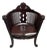 Antique Rosewood Hand Carved Armchair, Profesionally Refinished, Gargoyle Ends For Sale