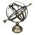 Vintage Brass Armillary Sphere Sundial Garden Ornament, English Country Style For Sale