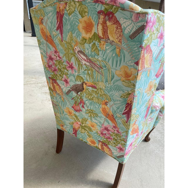 Mid 20th Century Upholstered Vintage Wingback Chair, Mid 20th Century For Sale - Image 5 of 6