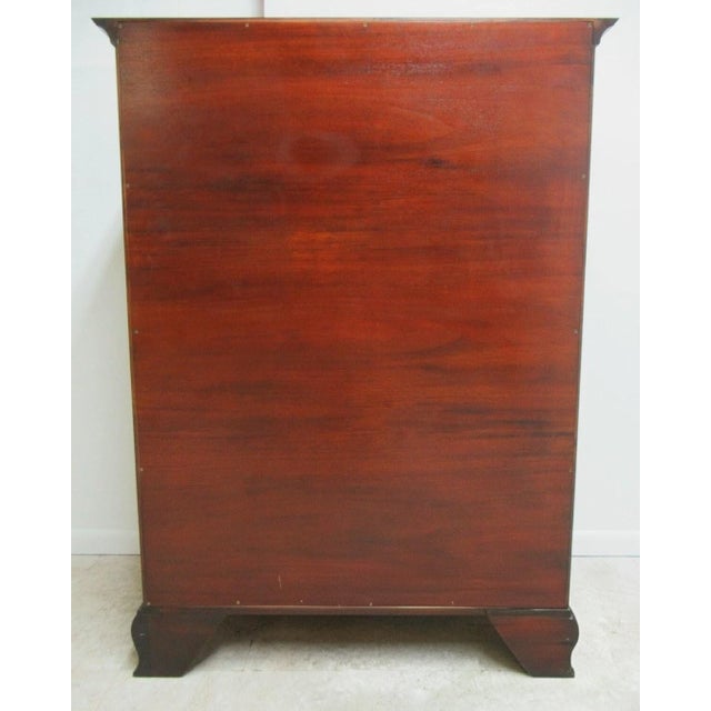 1980s Kindel Winterthur Solid Mahogany Chippendale Dresser Chest Of Drawers For Sale - Image 12 of 12