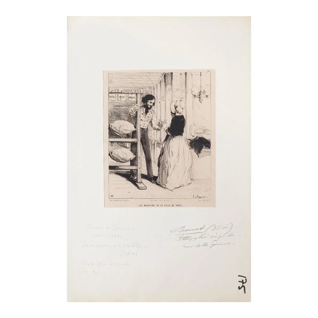 Edouard De Beumont, The Shops of the City of Paris, Lithograph, 1843 For Sale