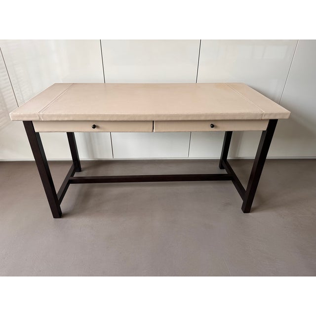 Ernest Desk in Taupe Leather by Romeo Sozzi for Promemoria, 2000s For Sale - Image 14 of 14