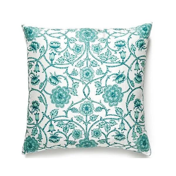 Traditional The House of Scalamandré Ornamental Gate Pillow, Celadon For Sale - Image 3 of 3