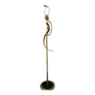 Mid Century Curtis Jere Brass Bird Floor Lamp For Sale