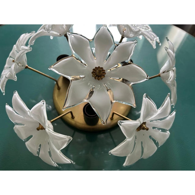 Glass Loves Me Loves Me Not Murano Ceiling Light, 1970s For Sale - Image 7 of 10