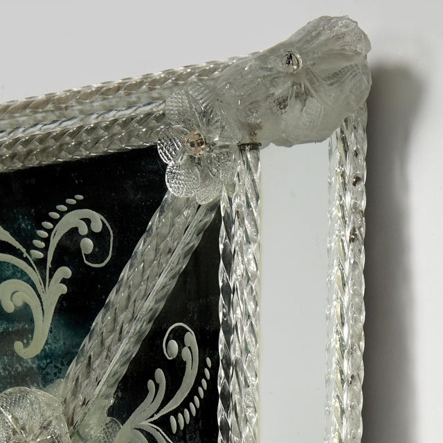 Silver Antique Venetian Wall Mirror For Sale - Image 8 of 8