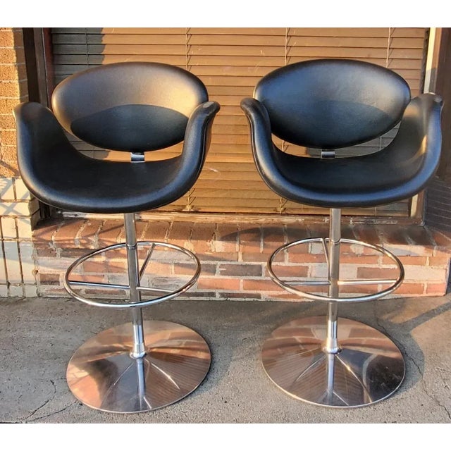 Metal 1965 Pierre Paulin "Little Tulip" Bar Stools by Artifort - a Pair For Sale - Image 7 of 13