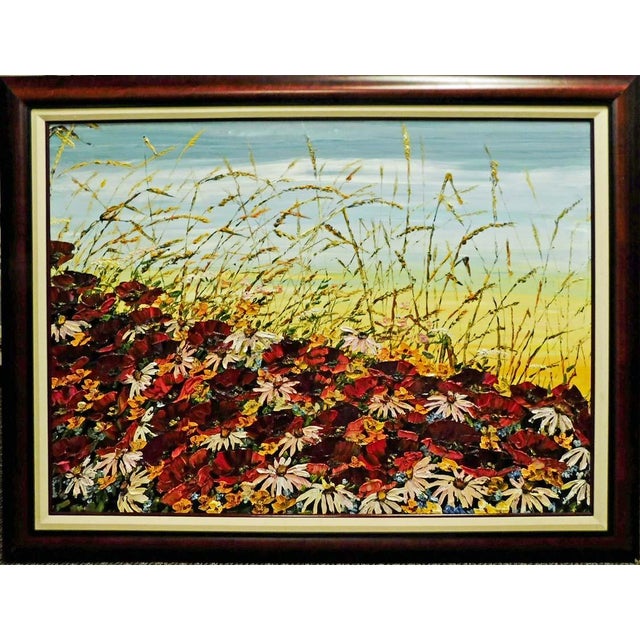 Blanket of Beauty (framed) Original Oil on Canvas by Maya Eventov Hand signed by the artist museum mounted, matted and...