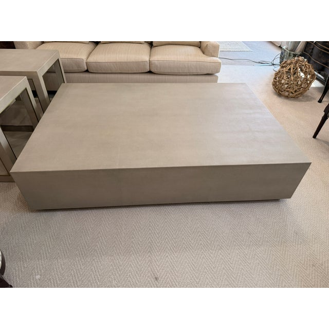 Restoration Hardware Graydon Shagreen Large Coffee Table For Sale - Image 10 of 11