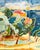 Mid-Century French Ceramic Glazed Tile Panel of Anduze, 1960s For Sale - Image 3 of 8