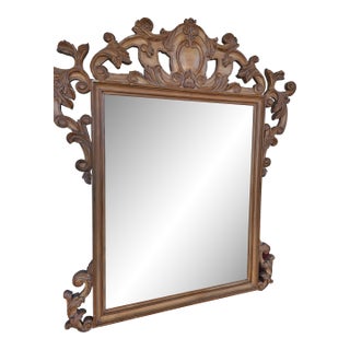 Large Wood Wall Mirror For Sale