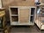 Contemporary Natural Wood & Rattan Sliding Door Cabinet With Brass Base For Sale - Image 3 of 8