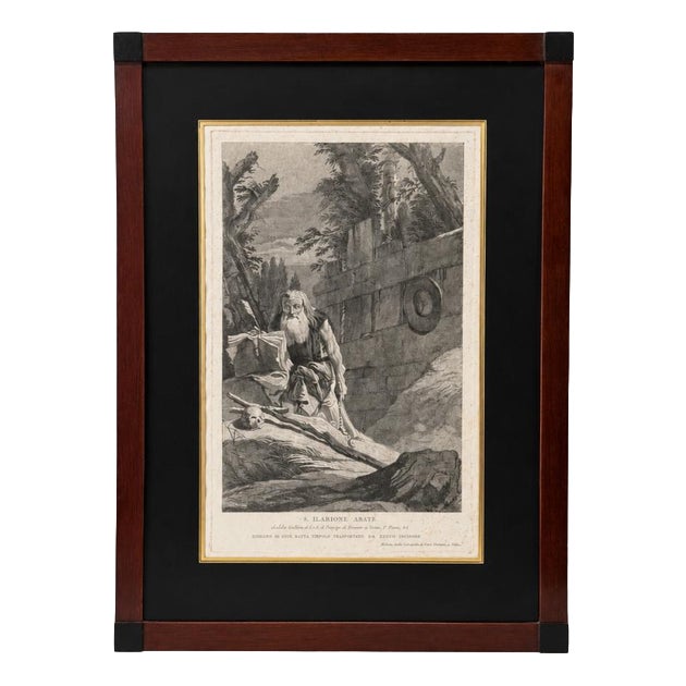 Giovanni Battista Tiepolo, St Hilarion, 20th Century, Engraving For Sale