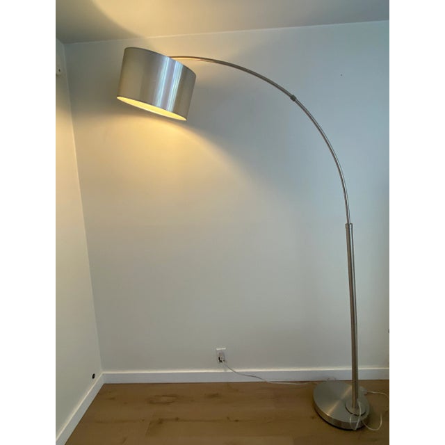 Vintage 1990s Tall Modern Silver Chrome Floor Lamp Chairish