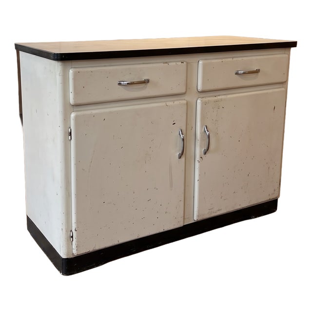 Vintage White Buffet in Wood, 1950s For Sale
