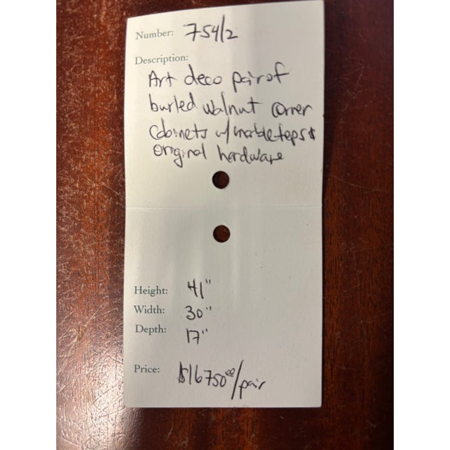 Art Deco Corner cabinets - Set of 2 For Sale - Image 4 of 6