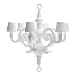 Moooi Paper Chandelier Large Suspension Lamp White With Paper Shades by Moooi For Sale