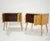 Mid-Century Modern Curved Light Wood Bedside Tables, Italy, 1950s, Set of 2 For Sale - Image 15 of 18