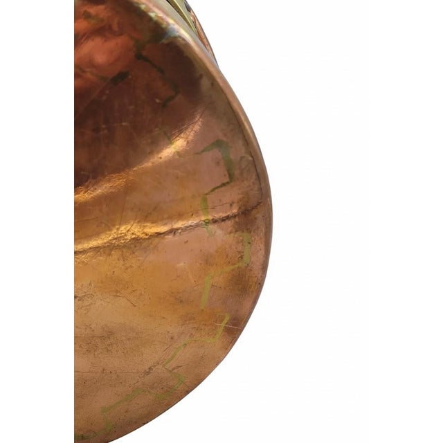 Copper Antique Hand-Wrought Copper Stock Pot W/ Brass Handles — French, C. 1900 For Sale - Image 8 of 10