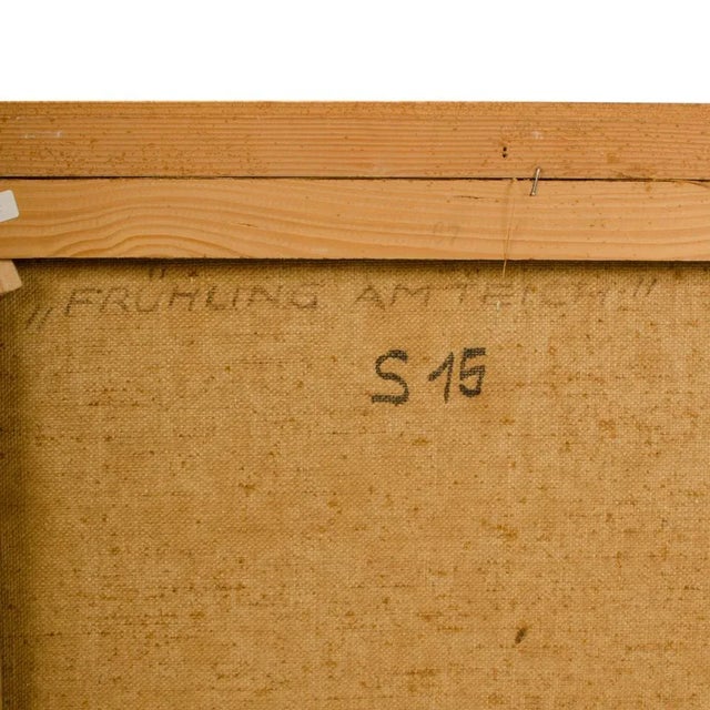 Elisabeth Merlicek (Austrian B. 1911- D. 1988) "Fruhling Am Teich" Oil Painting For Sale - Image 4 of 13