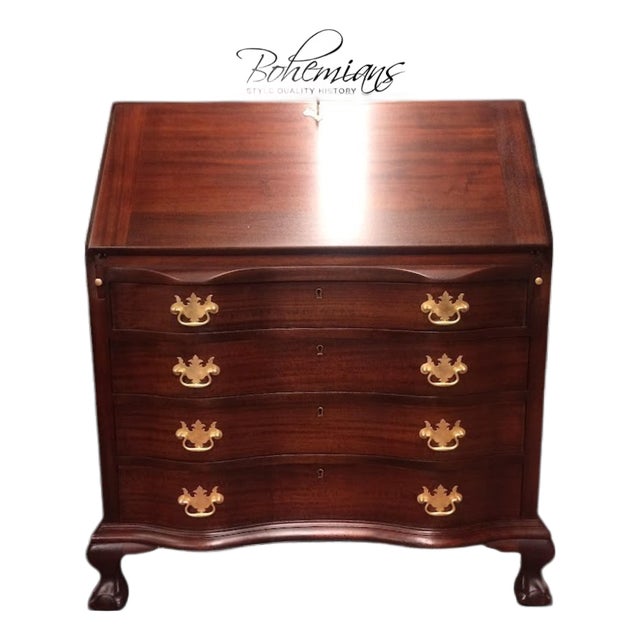 Vintage Secretary Desk, Mahogany Slant Front Desk For Sale