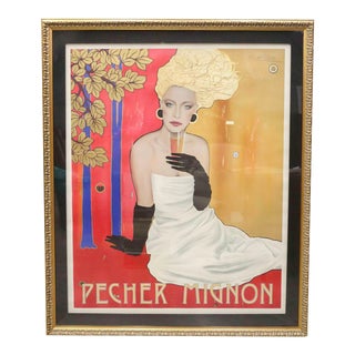 Razzia Signed "Pecher Mignon" Advertising Poster For Sale
