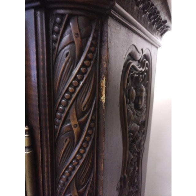 Brown Monumental French Display Cabinet with Bourbon Coat of Arms, 1740 For Sale - Image 8 of 12