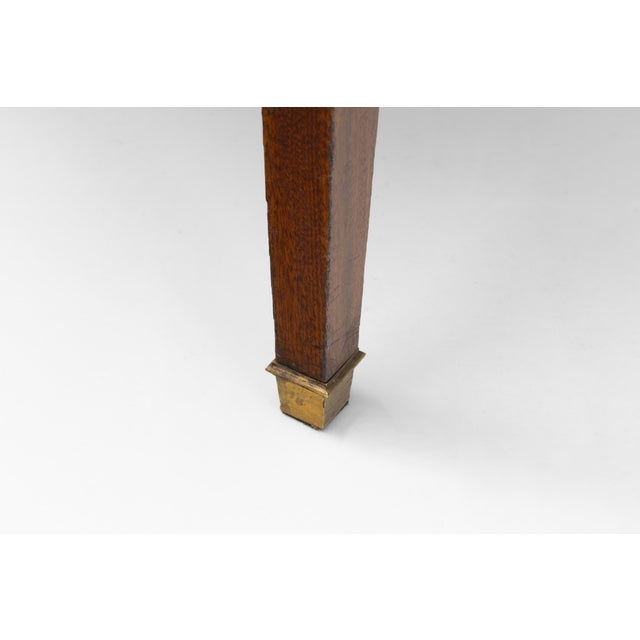 Antique Writing Table with Leather Top, 1900 For Sale - Image 11 of 12