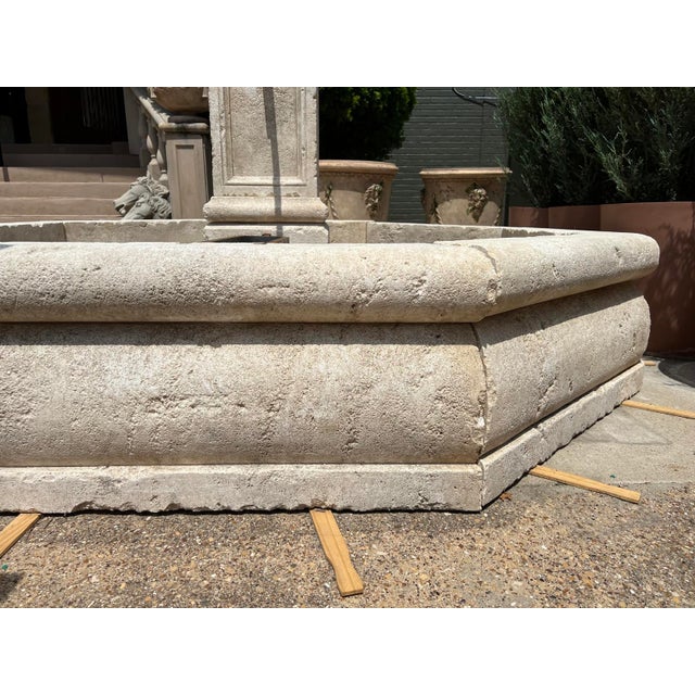 Le Louvre Carved Limestone Center Fountain From the South of France For Sale - Image 10 of 16