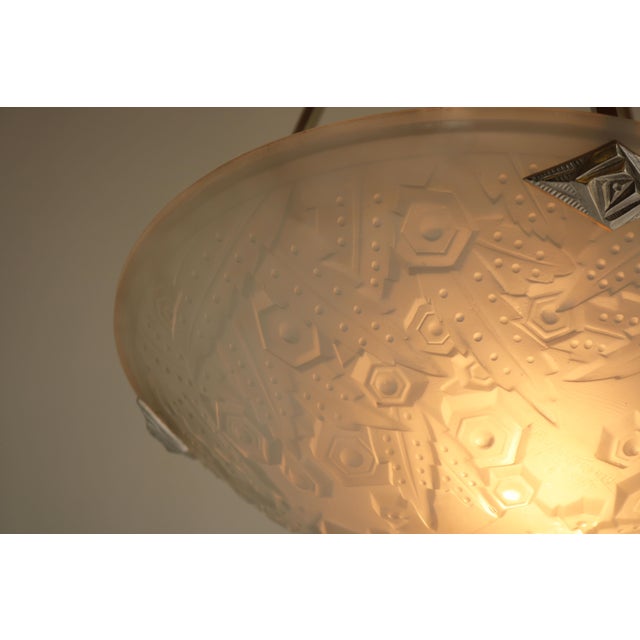 Art Deco Geometric Pendant by Muller Frères for Luneville, France, 1930s For Sale - Image 4 of 12