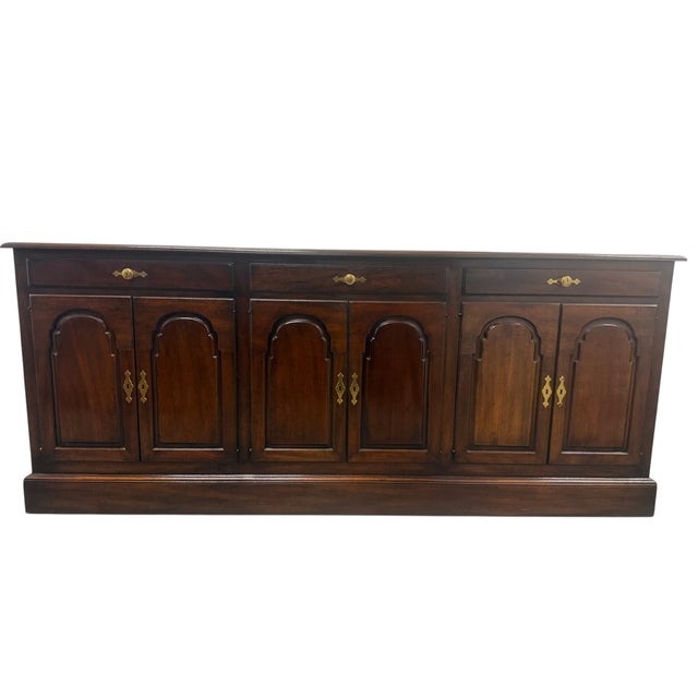 Wood 1950's Kittinger Mahogany Six-Door Credenza For Sale - Image 7 of 15