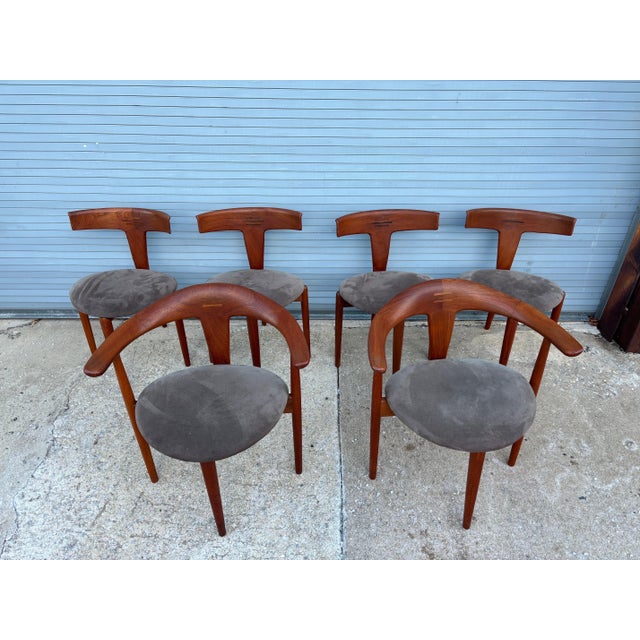 1960s 1960s Erik Kollig Andersen and Palle Pedersen Set of 6 Moreddi Teak Dining Chairs For Sale - Image 5 of 12