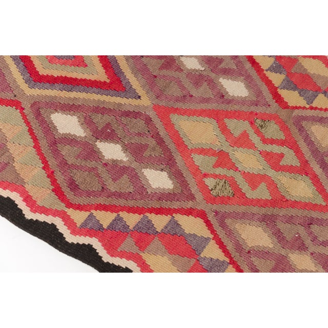 Peach Mid 20th Century Handwoven, Vegetable Dye, One-of-a-Kind, Anatolian Kilim For Sale - Image 8 of 10