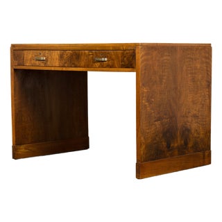 French Art Deco Walnut Writing Desk, Paris, Circa 1930 For Sale