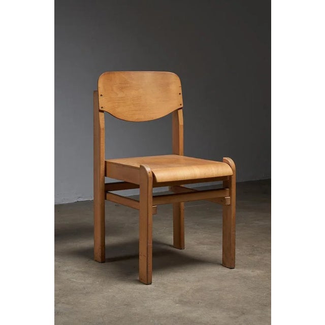 1970s Vintage Brutalist Wooden Chair, 1970s For Sale - Image 5 of 11