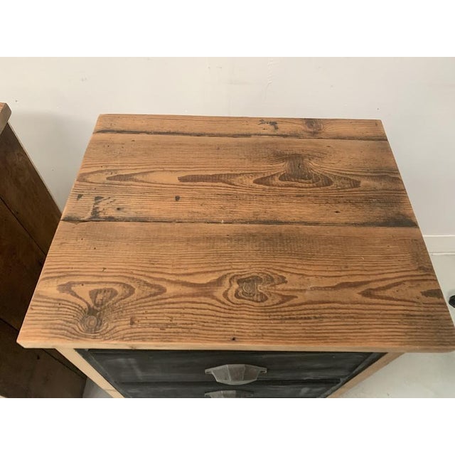Small Brutalist Chests of Drawers in Patinated Fir, Set of 2 For Sale - Image 6 of 10