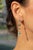 Sky Blue Topaz & Pearl Drop Earrings Studs, Silver, Gold, Pair For Sale - Image 4 of 10