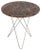Brown Emperador Marble and Steel Tall Mini O Table by OxDenmarq For Sale