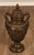 Neoclassical Style Large Pair Of Cast Bronze Covered Urns With Figural Relief For Sale - Image 13 of 18