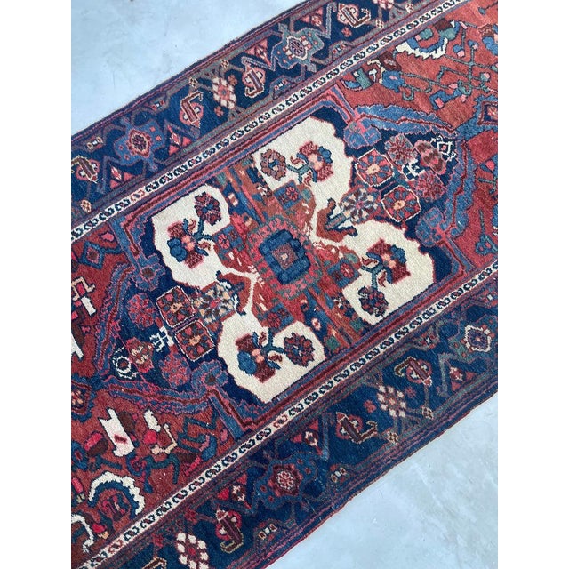Antique Persian Malayer Over-sized Extra Long Beautiful Cypress Tree Runner Rug 3.4 x 17 For Sale - Image 16 of 17