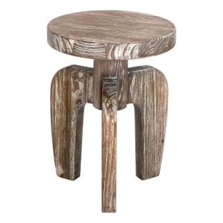 New Shizue Small Side Table, Distressed Mindi For Sale