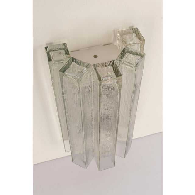 Large Brass and Murano Glass Wall Sconces from Doria, Germany, 1960s, Set of 2 For Sale - Image 4 of 12