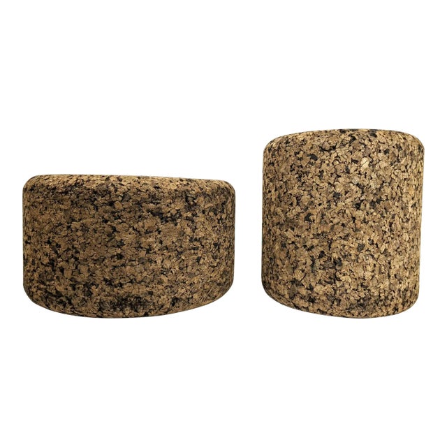 Moooi Corks Cork Pedestals Stools. Two Sizes. - Set of 2 For Sale
