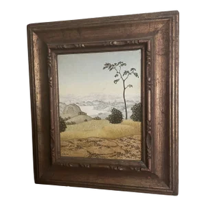 1970 Magic Realist Tempera Painting by Vojen W. Cech Colini