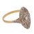 19th Century Victorian Rose Cut Diamond 18k Yellow Gold Navette Ring, Size 6.75 For Sale - Image 4 of 7